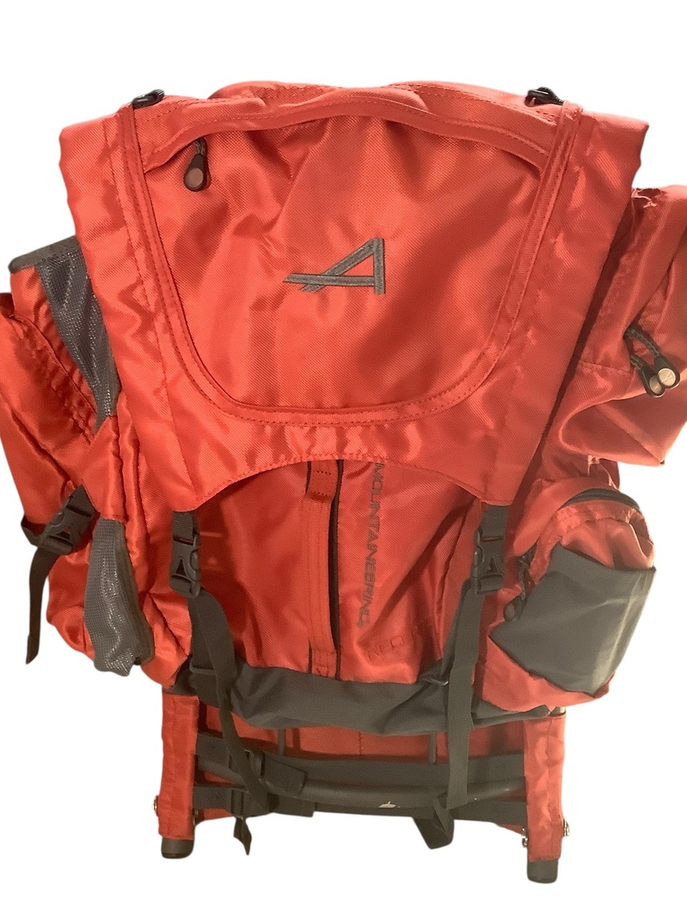 Slim Red Outdoor Hiking Backpack 75L with Padded Interior- Neutral Gender